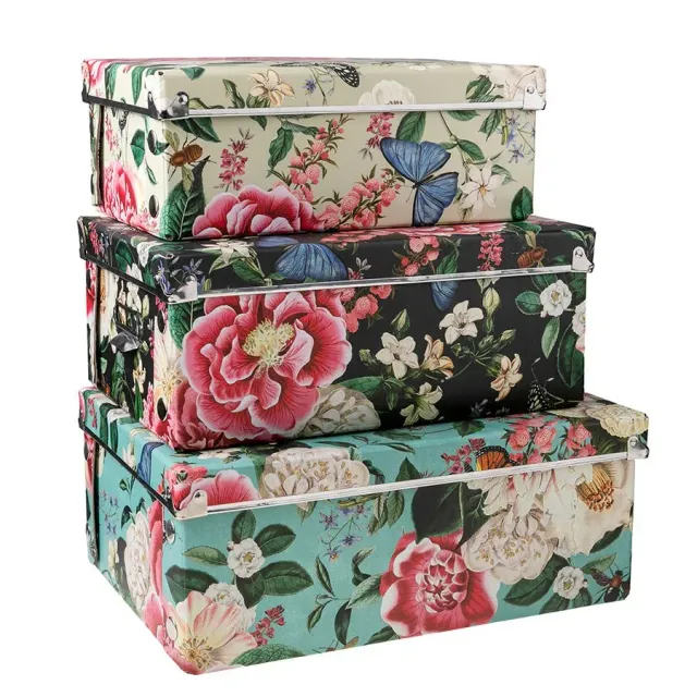 Craft Buddy Flowers opbergdozen 3 stuks vintage rozen