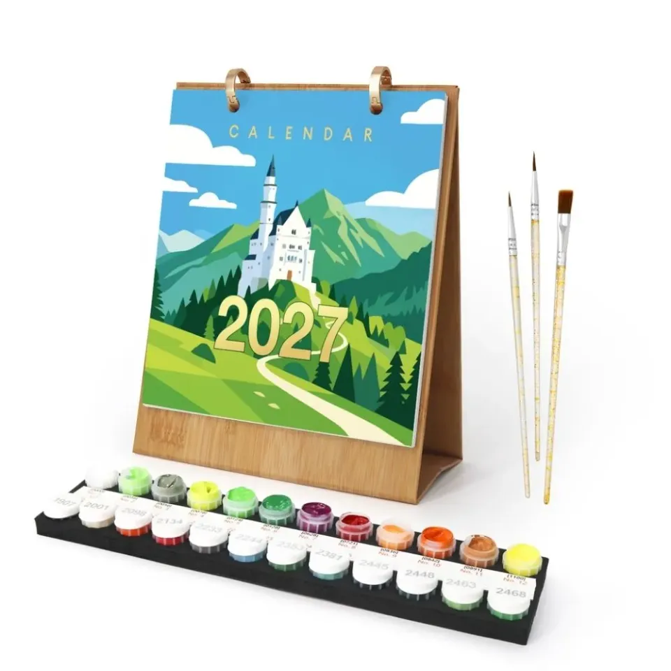 Figured'Art Iconische Monumenten schilderen op nummer kalender 2027 18x22cm