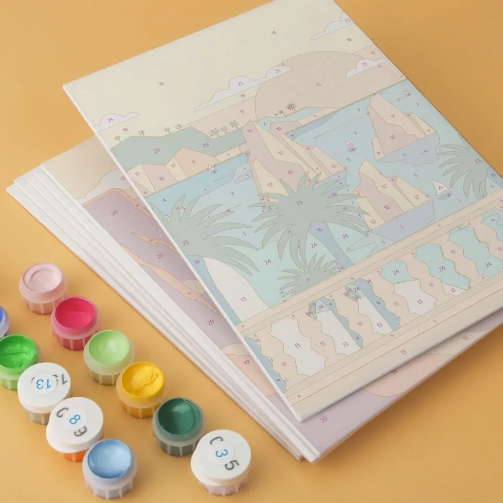 Figured'Art Grand Tour-poster mini schilderen op nummer 6 stuks