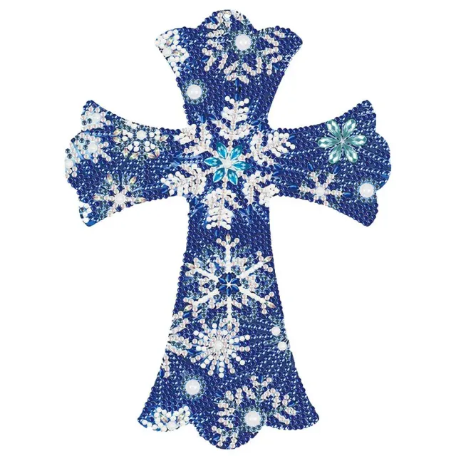 Figured'Art Kruis Ster diamond painting hanger 24x18cm acryl