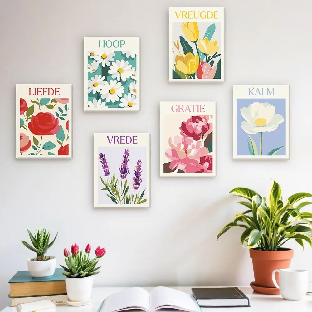 Figured'Art Mini Schilderen op Nummer Bloeiende Emoties 5 15x20cm 6 stuks