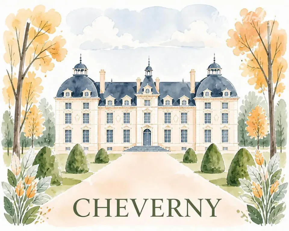 Figured'Art Kasteel van Cheverny schilderen op nummer 40x50cm poster