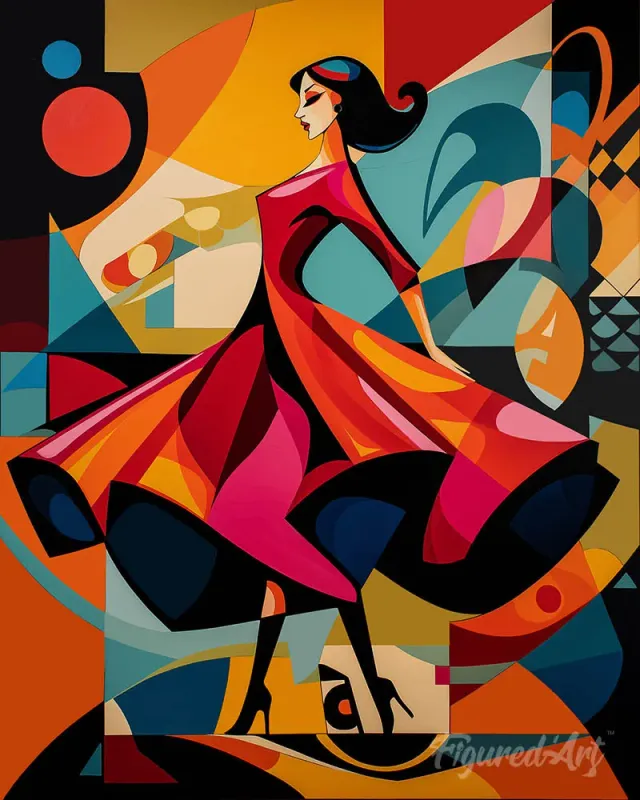 Figured'Art Gedurfd Abstract Supermodel diamond painting 40x50 cm