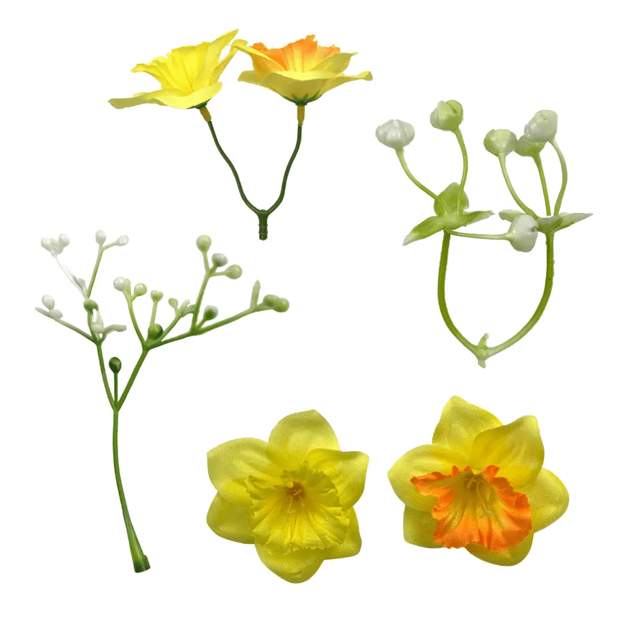 Craft Buddy Forever Flowerz Narcissus Krans Pakket 34 cm geel
