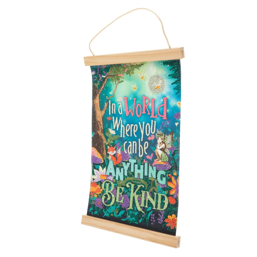 Craft Buddy Crystal Art Be Kind Scroll 20x30 cm partial