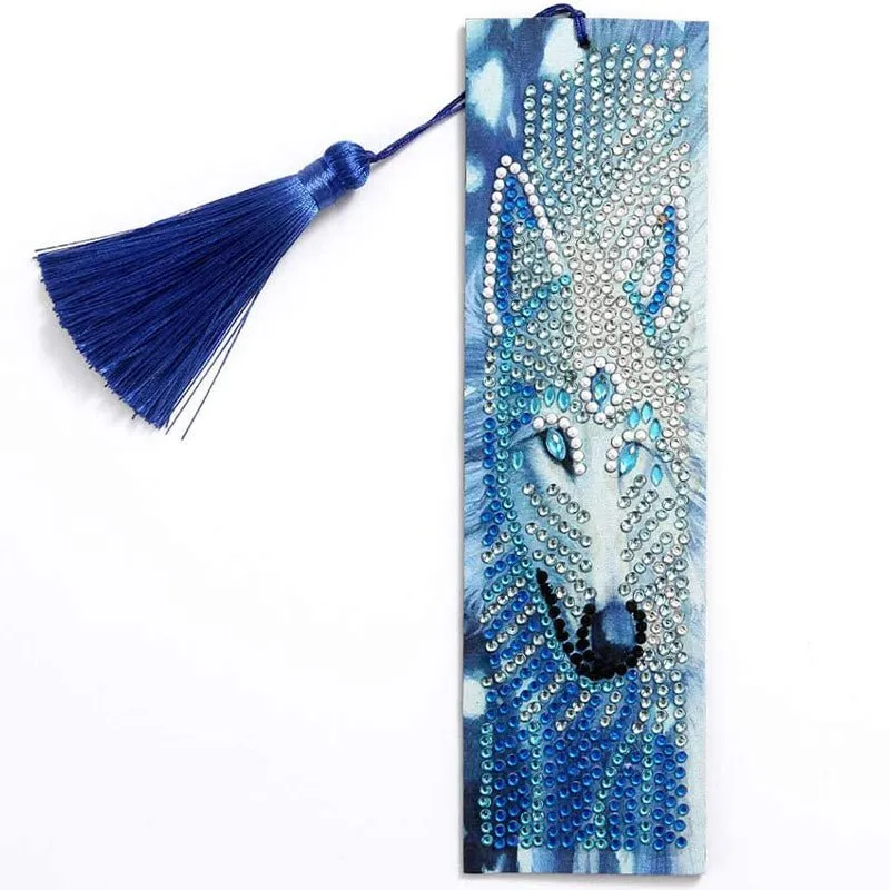 Figured'Art Wolf diamond painting bladwijzer 21x6 cm glans