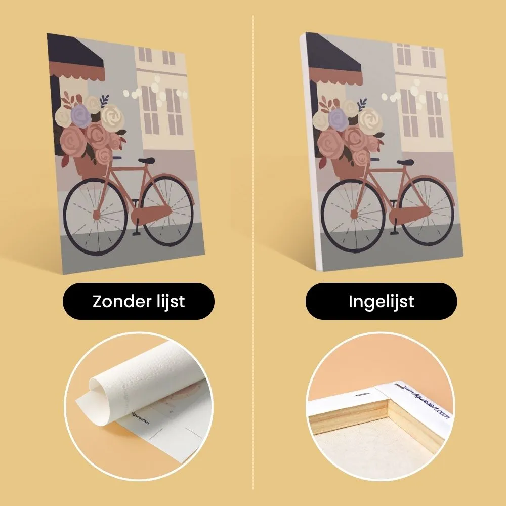 Figured'Art Mini Romantisch Café schilderen op nummer 15x20cm 6 stuks