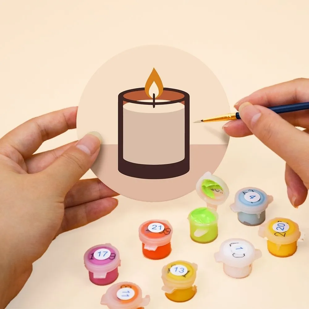 Figured'Art Gezellige rituelen onderzetters schilderen op nummer 10cm
