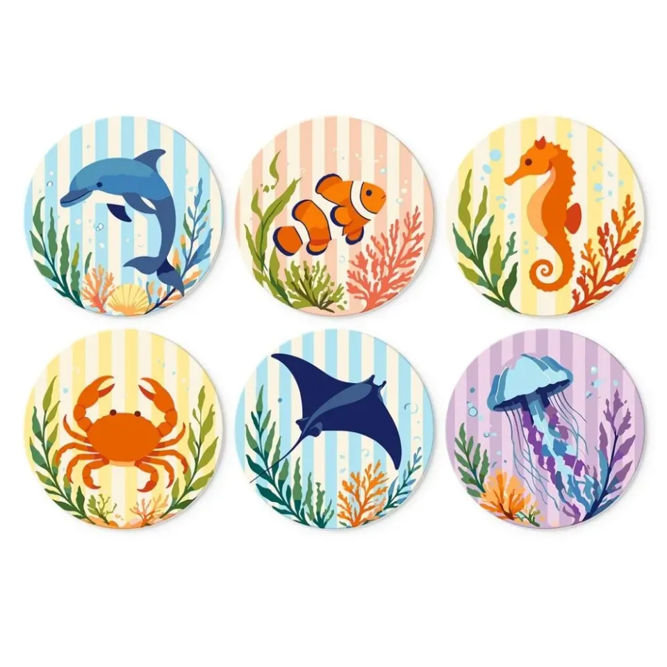 Figured'Art Mini Serie Zeeleven schilderen op nummer Ø20cm 6 stuks zee