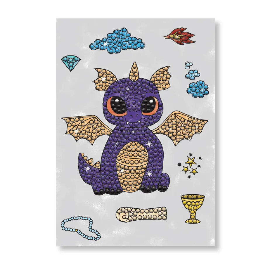 Craft Buddy Crystal Art Magical Dragon stempelset A6 draak