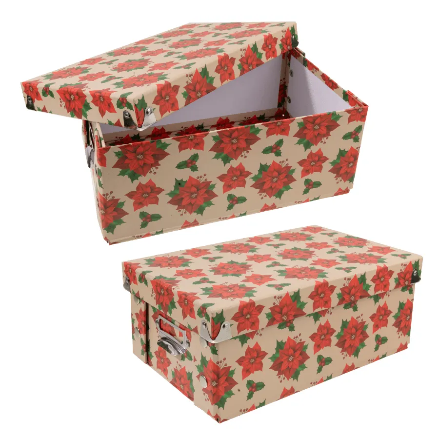 Forever Flowerz opbergdozen kerst set 3 stuks vouwbaar