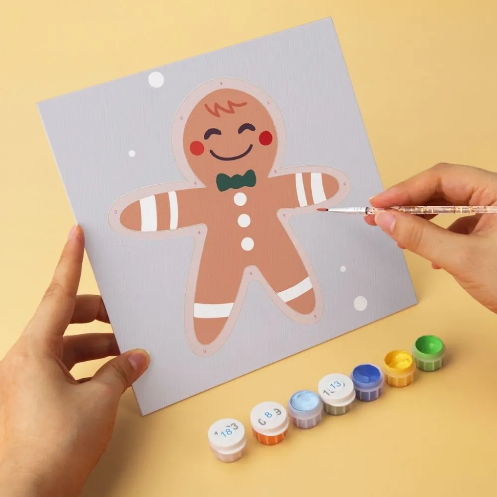 Figured'Art Mini Schilderen op Nummer Klassieke kerstset 20x20cm 6 stuks