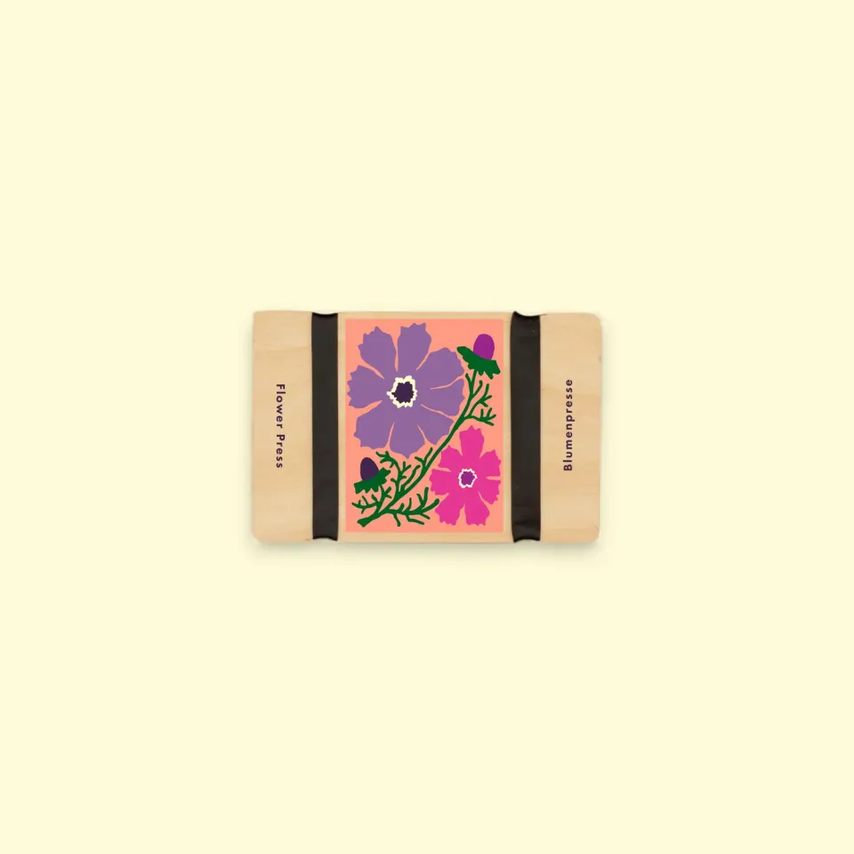 Studio Wald Pocket Flower Press Cosmos bloemenpers 12x8 cm roze