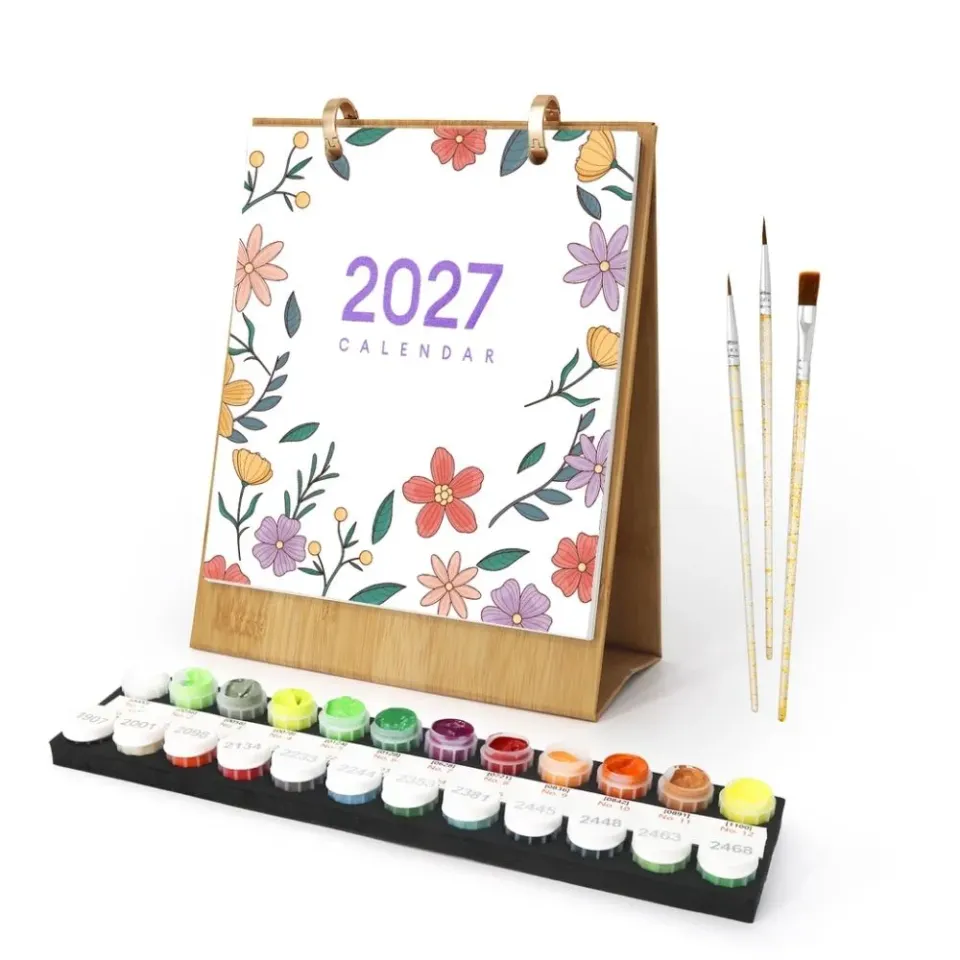 Figured'Art Seizoensbloemen kalender 2027 schilderen op nummer