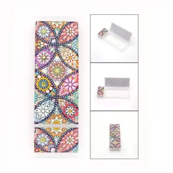 Figured'Art Bloemen diamond painting pennendoos 21x7cm