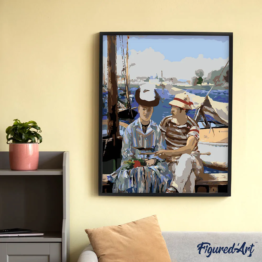 Figured'Art Argenteuil Manet schilderen op nummer canvas 40x50cm