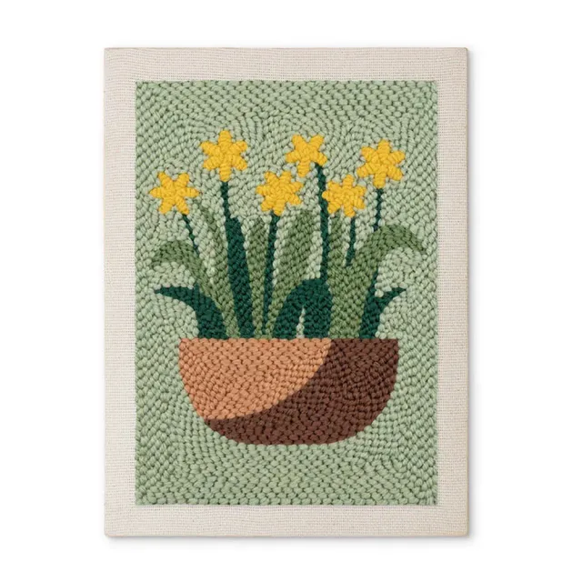 Figured'Art Zonnige Narcissen punch needle 20x30cm bloemen