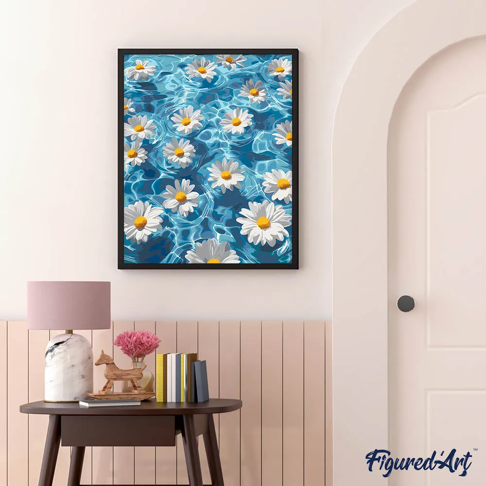 Figured'Art Madeliefjesbries Schilderen op Nummer 40x50cm Bloemen