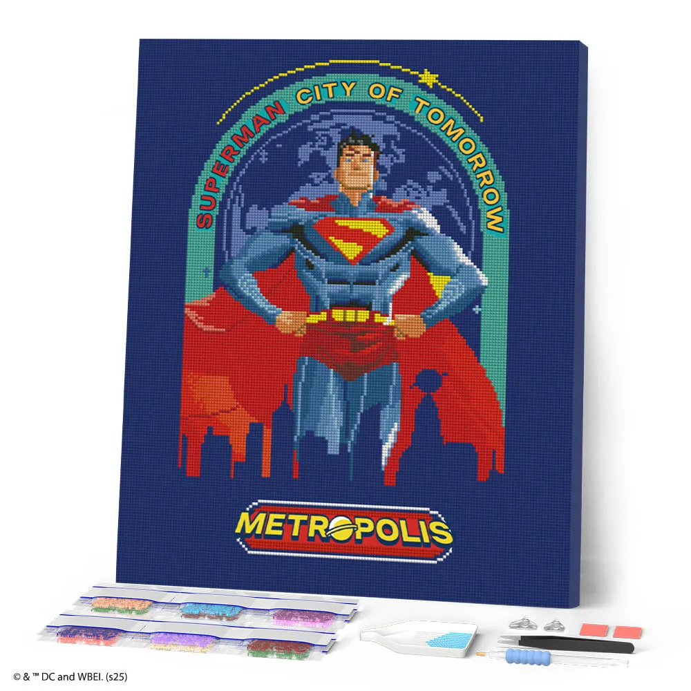 Figured'Art Superman Stad van Morgen diamond painting 40x50cm