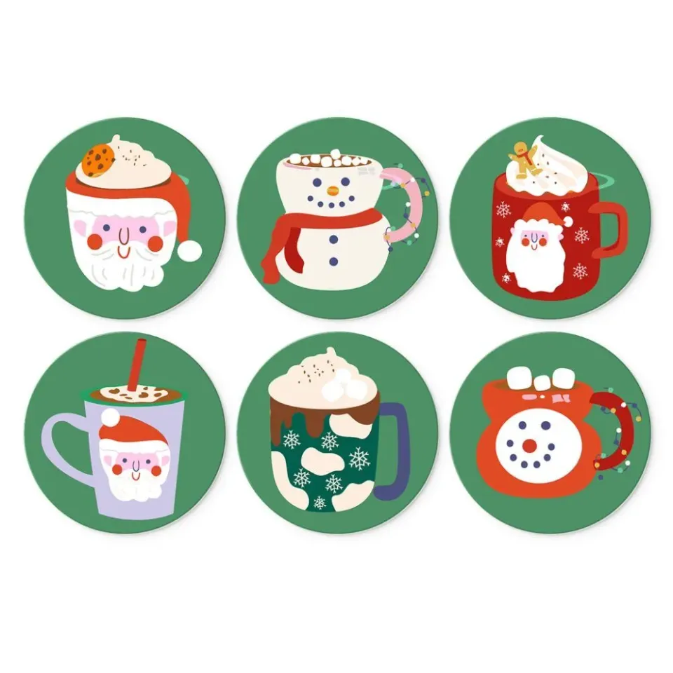 Mini Serie Kerstmokken schilderen op nummer Ø20cm 6 stuks
