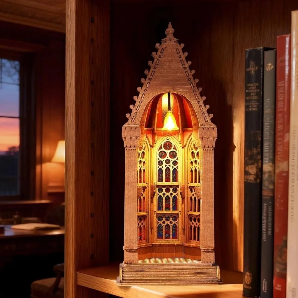 Figured'Art Geometrische Kathedraal 3D Puzzel 112 Stukken met LED