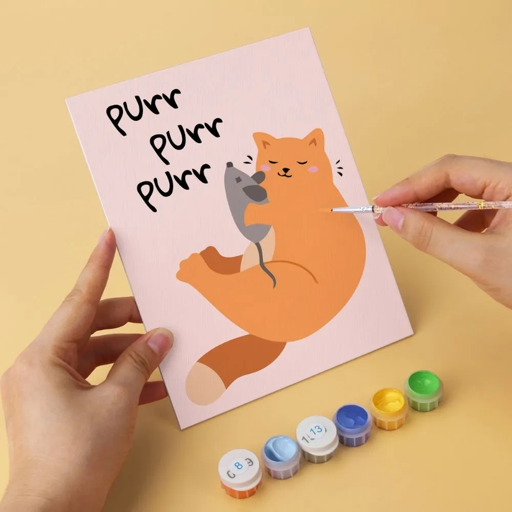 Figured'Art Mini Serie Purrfecte dag schilderen op nummer 15x20 6 stuks