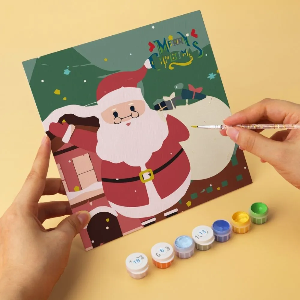 Figured'Art Mini Serie Holly Jolly schilderen op nummer 20x20cm 6 stuks kerst