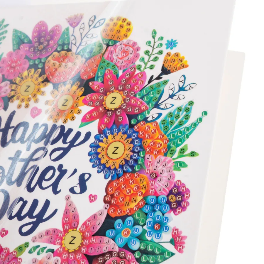 Craft Buddy Crystal Art Happy Mother's Day kaart 15x15cm