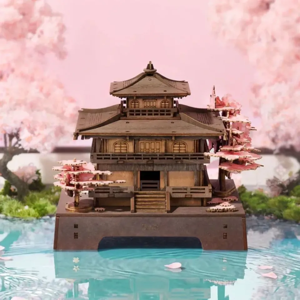 Figured'Art 3D Puzzel Sakura-paviljoen 235 stukjes hout