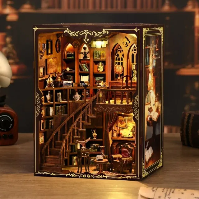 Figured'Art Oude Rijm Bibliotheek book nook 333 stuks met led