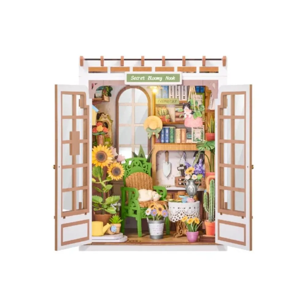 Figured'Art Book Nook Geheim Bloemrijk Hoekje bouwpakket met led