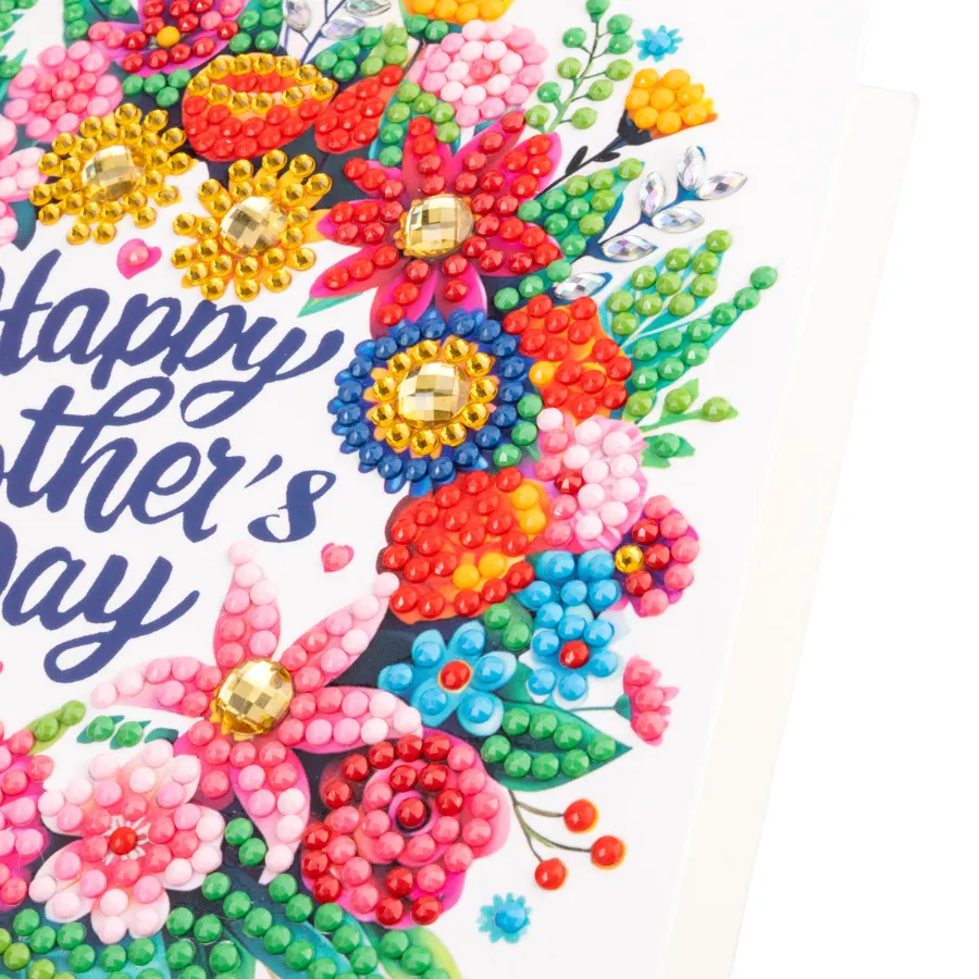 Craft Buddy Crystal Art Happy Mother's Day kaart 15x15cm