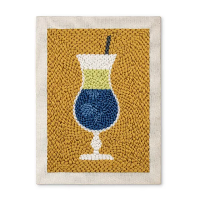 Figured'Art Cocktails 2 punch needle pakket met frame 20x30cm