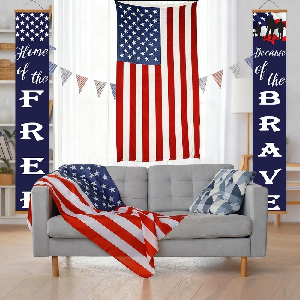 Figured'Art DIY Deur Banners Vrijheidsvlaggetjes schilderen op nummer 20x120cm
