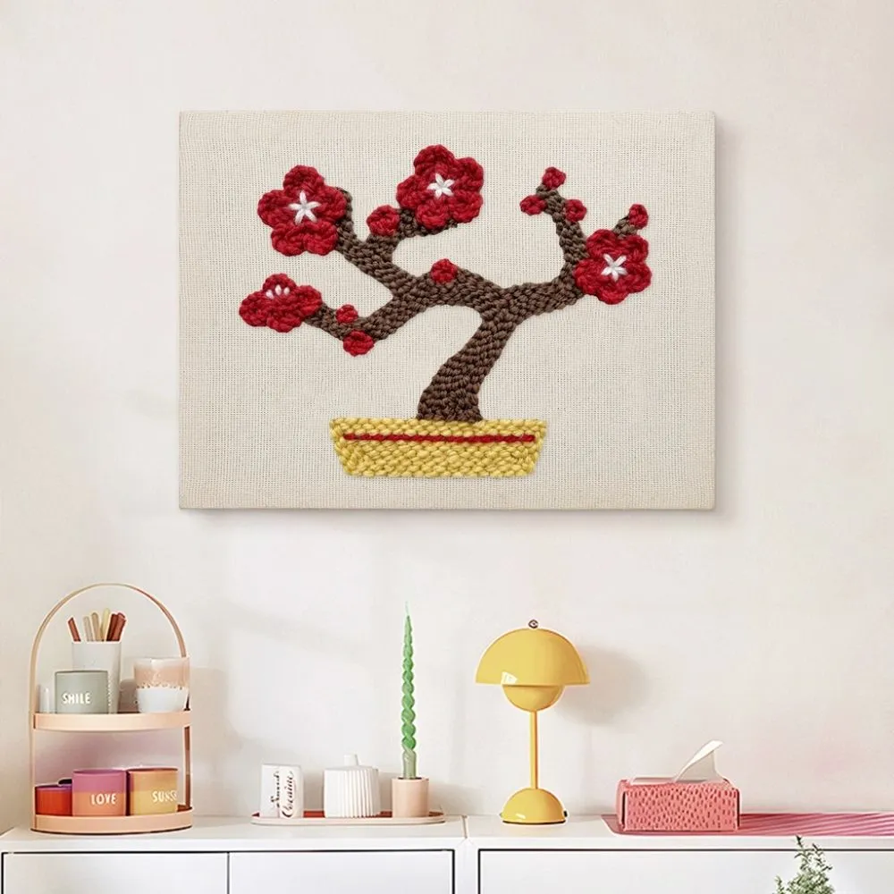 Figured'Art Punch Needle Kersenbloesem Bonsai 20x30 cm frame