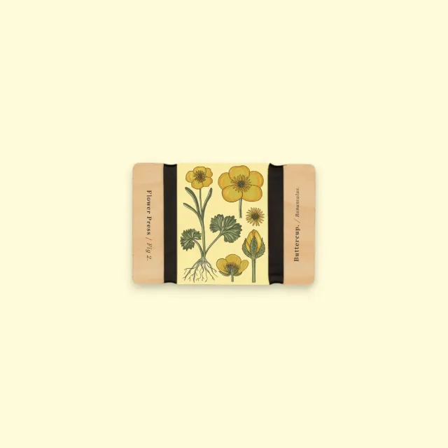 Studio Wald Pocket Flower Press bloemenpers Vintage Buttercup 12x8