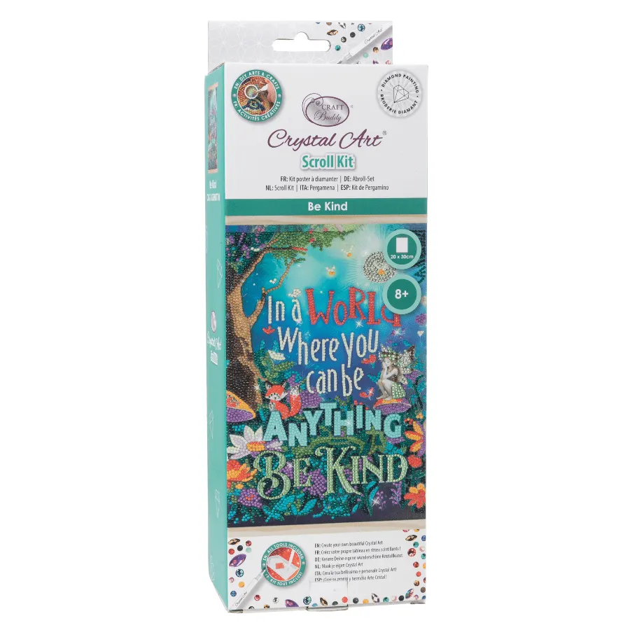 Craft Buddy Crystal Art Be Kind Scroll 20x30 cm partial