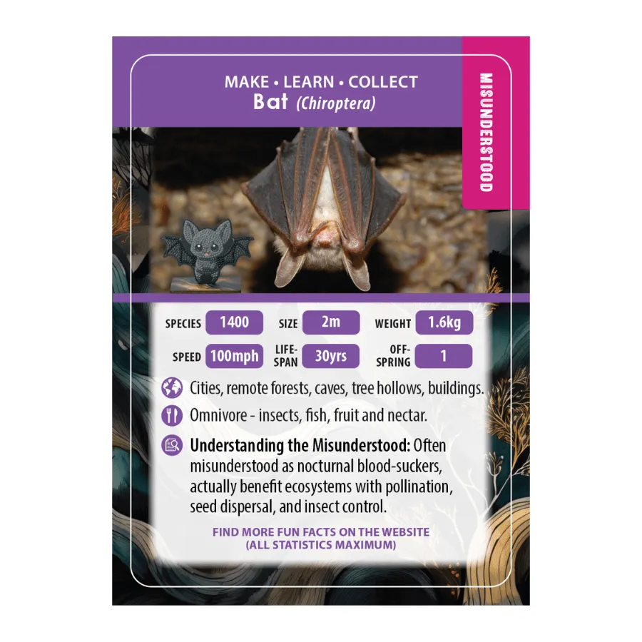 Craft Buddy Wildlife Buddies Bat diamond painting figuur vleermuis