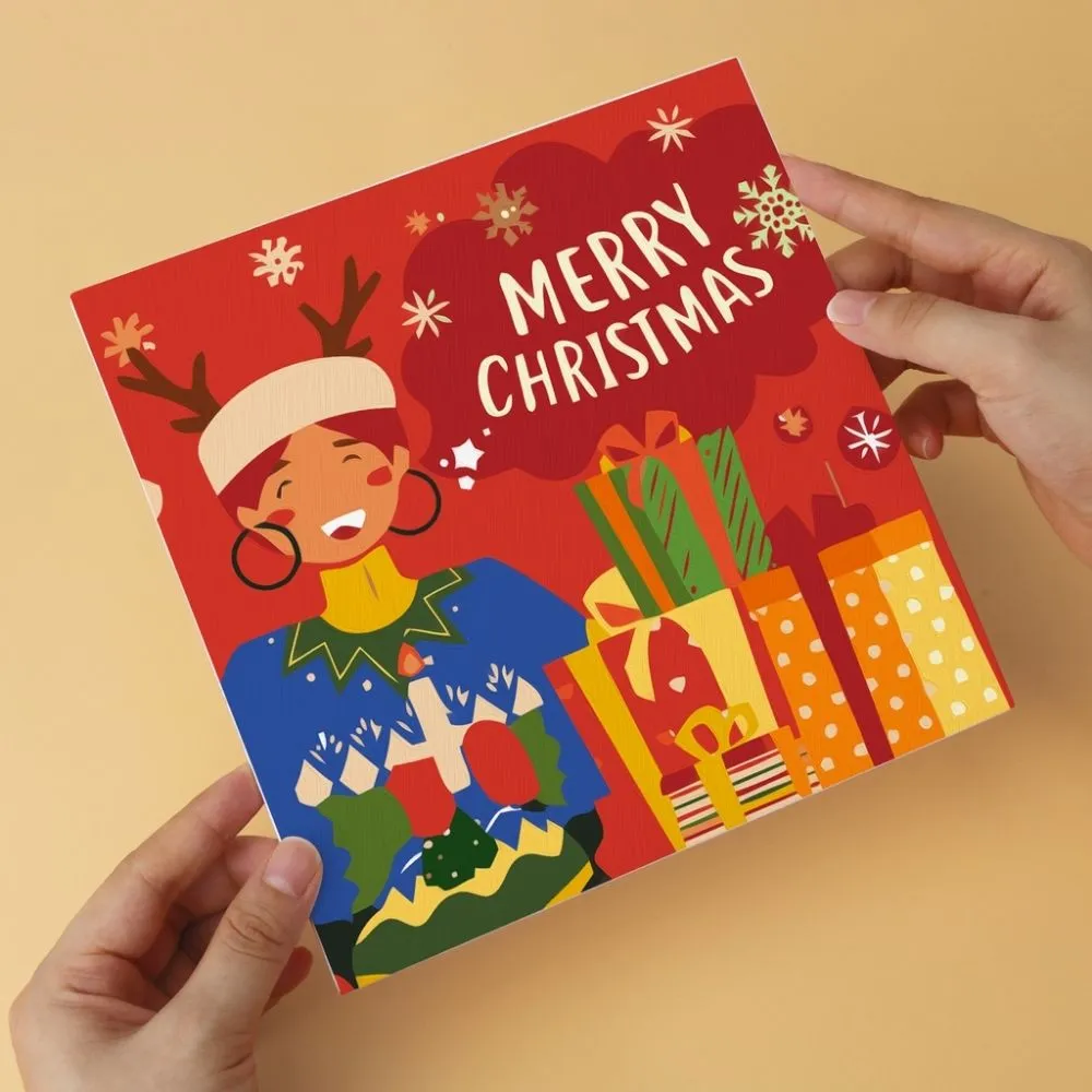Figured'Art Kerstkleuren mini schilderen op nummer 6 stuks