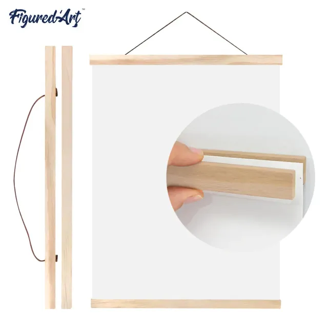 Figured'Art Magnetische Posterhanger licht grenen 41cm hout
