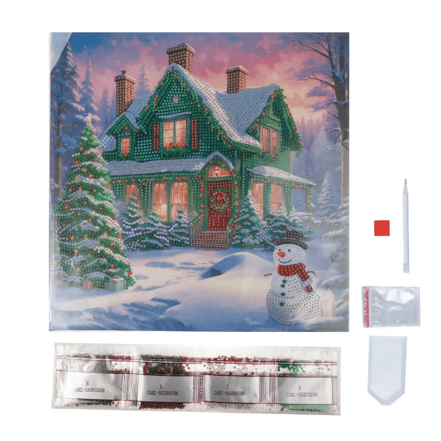 Craft Buddy Crystal Art Snowy Paradise Canvas 30x30 cm