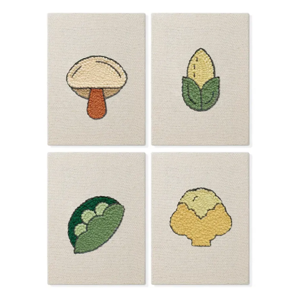 Figured'Art Rijkdom Natuur punch needle set 4 frames botanisch