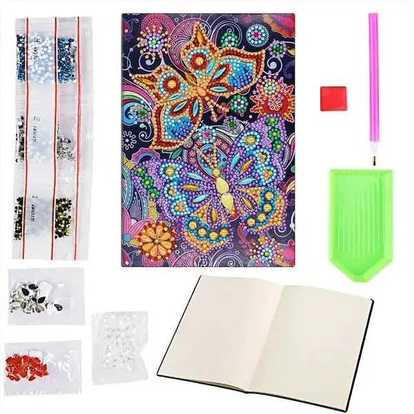 Figured'Art Diamond Painting Boek Vlinders A5 64 pagina's rond