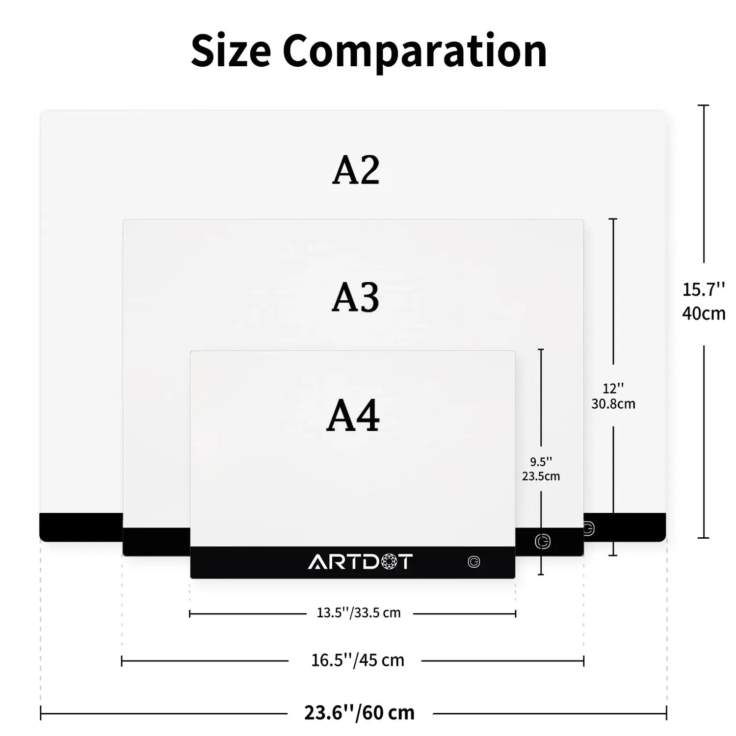 ARTDOT A3 lightpad diamond painting LED lichtbak dimbaar
