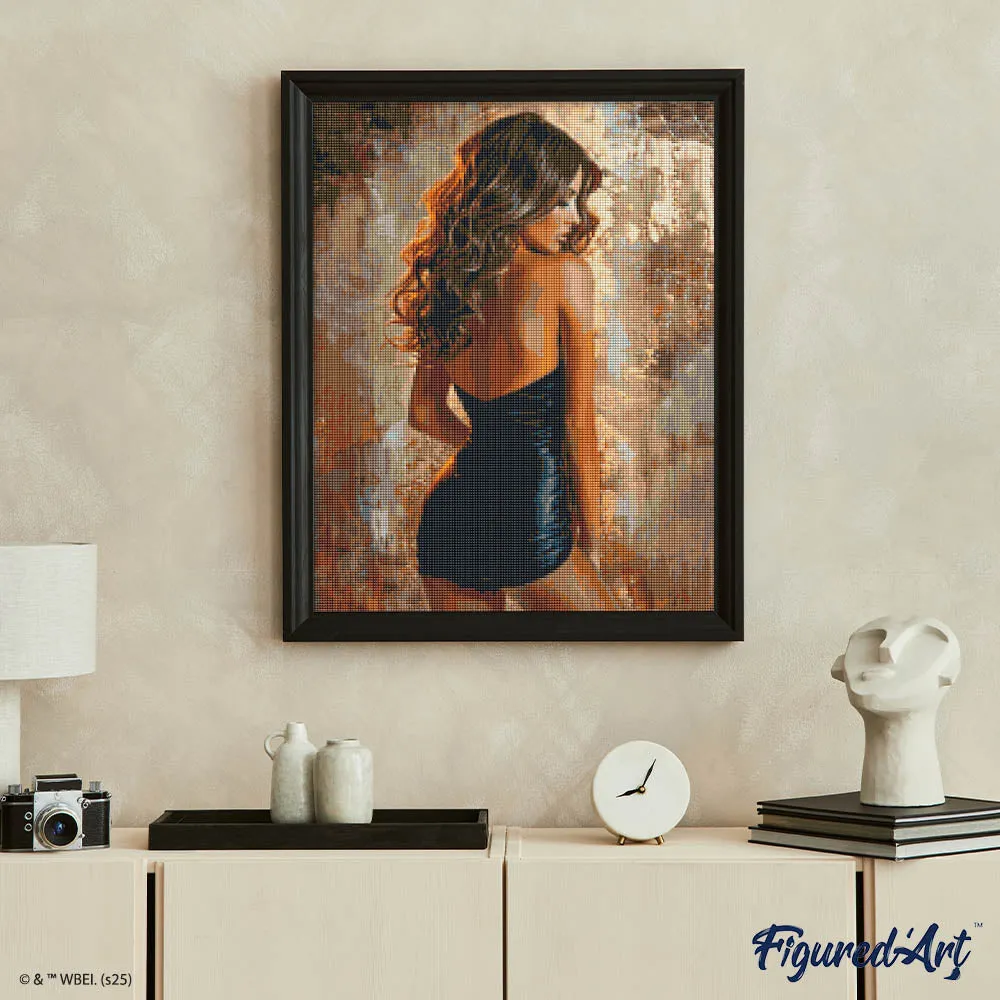 Figured'Art Glamoureus vrouwenportret diamond painting 40x50 cm