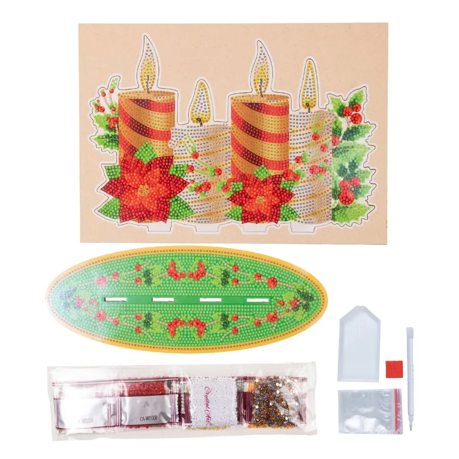 Craft Buddy Crystal Art Christmas Candles 3D scene