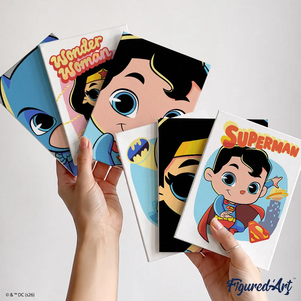 Figured'Art Justice League mini schilderen op nummer 15x20cm 6 stuks