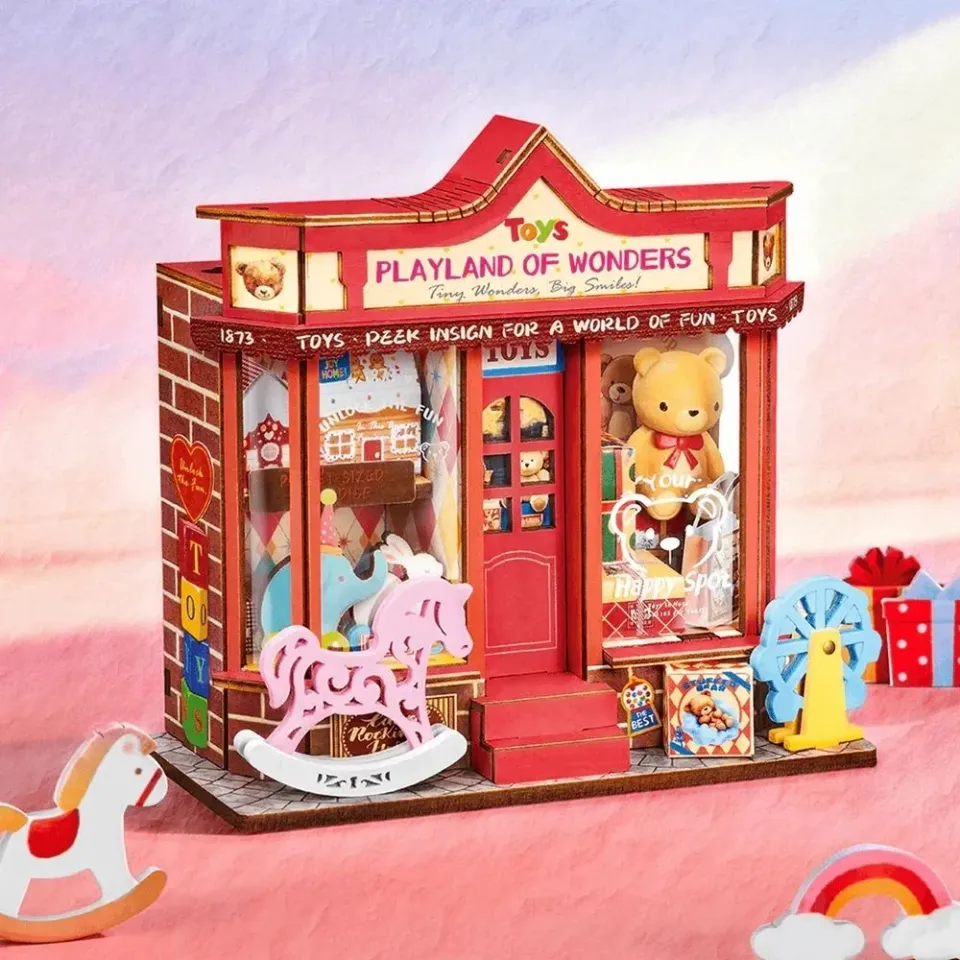 Figured'Art Whimsy Speelgoedwinkel miniatuurhuisje 3D puzzel 81 st