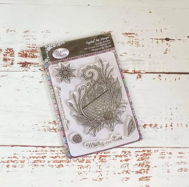 Craft Buddy Crystal Art Patiala Paisley stempels A6 6 stuks