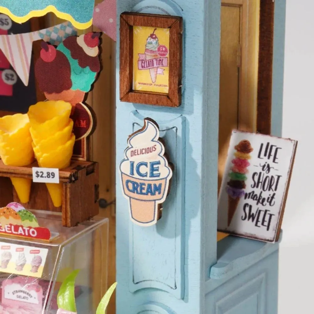 Figured'Art Gelato-stand miniatuurhuisje 3D puzzel 132 stukjes